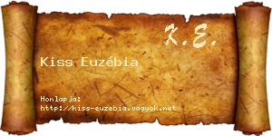 Kiss Euzébia névjegykártya